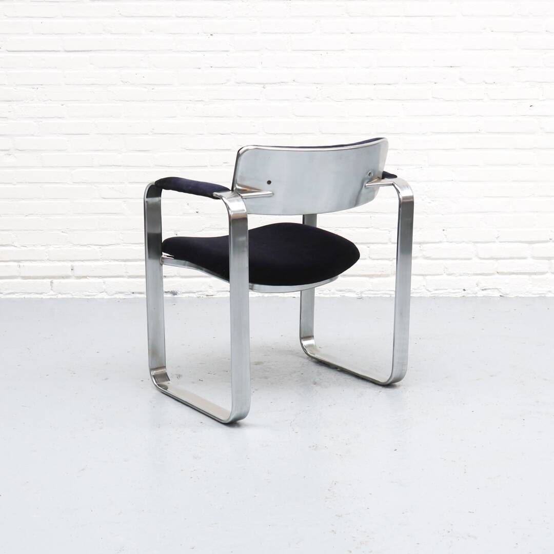 Lot de 4 chaises argentées Eero Aarnio