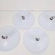 Vintage White UFO Disc Wall Lamps from Targetti Sankey, 1970s, Set of 4