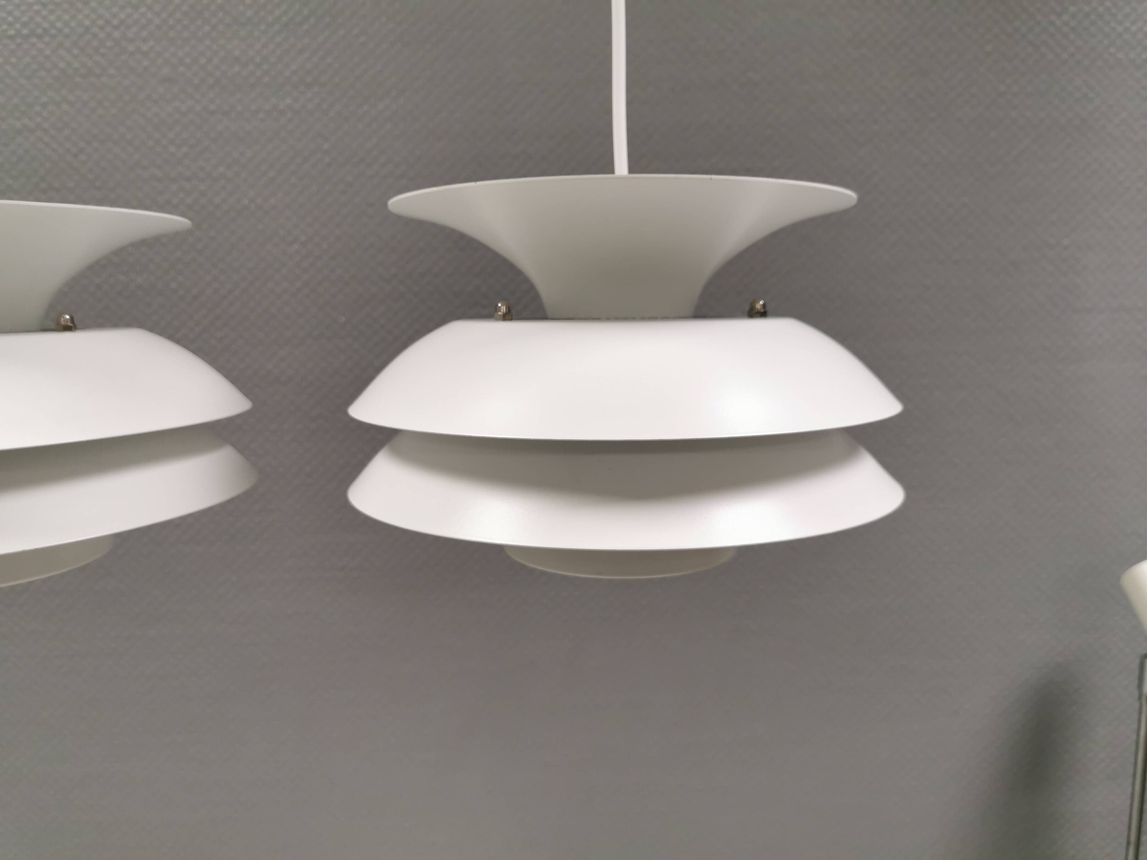 A set of hanging lamps, danish from the 1980s.