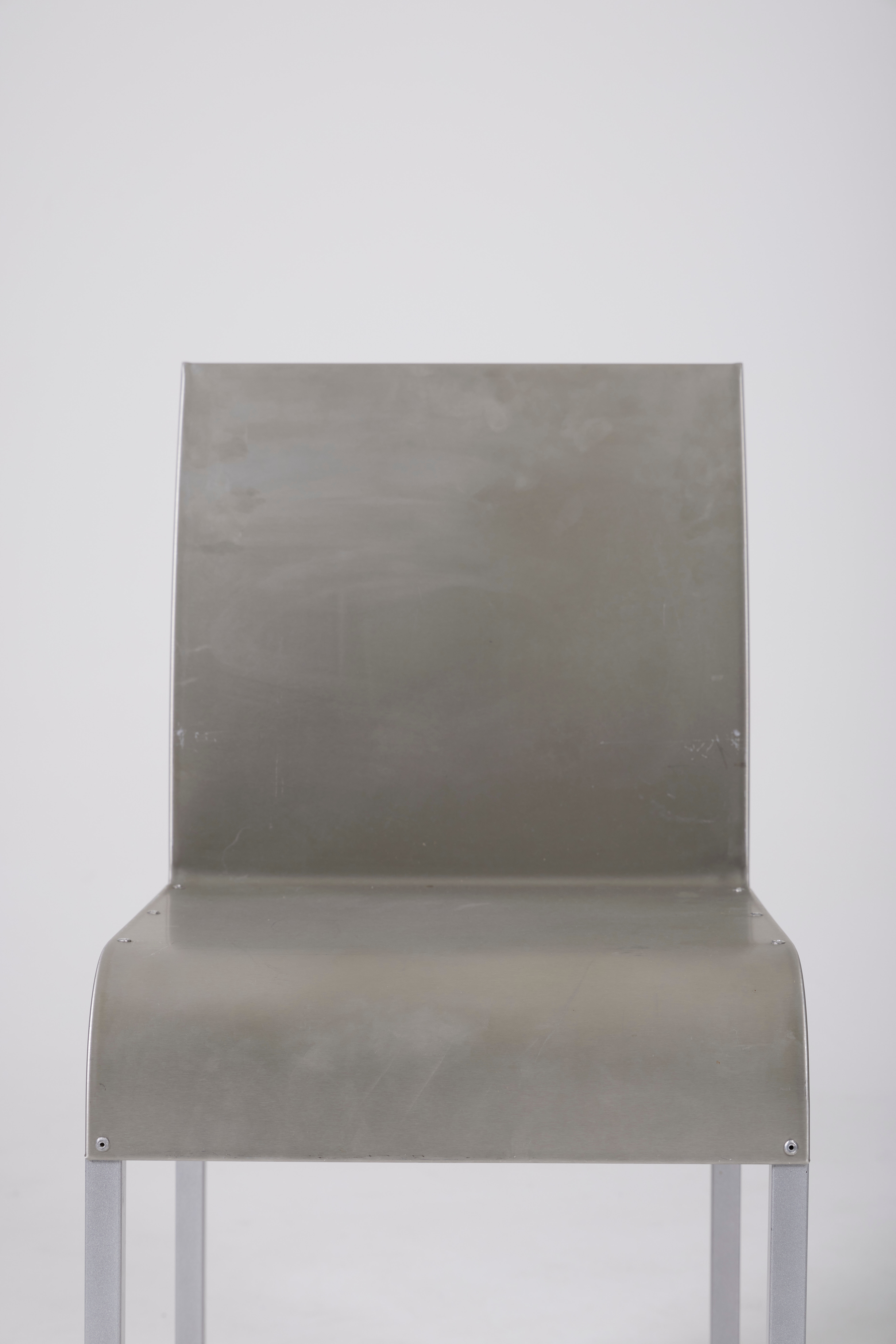 Ensemble de chaises en aluminium, Belgique 1980s