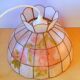 Suspension nacre et laiton 60s