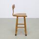 Lot de 4 tabourets de bar vintage en bois
