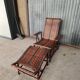 Chaise longue - vintage rattan wicker deckchair
