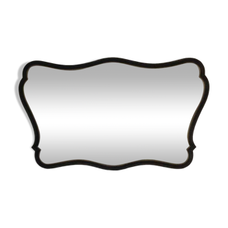 Grand miroir horizontal ancien bois naturel mouluré