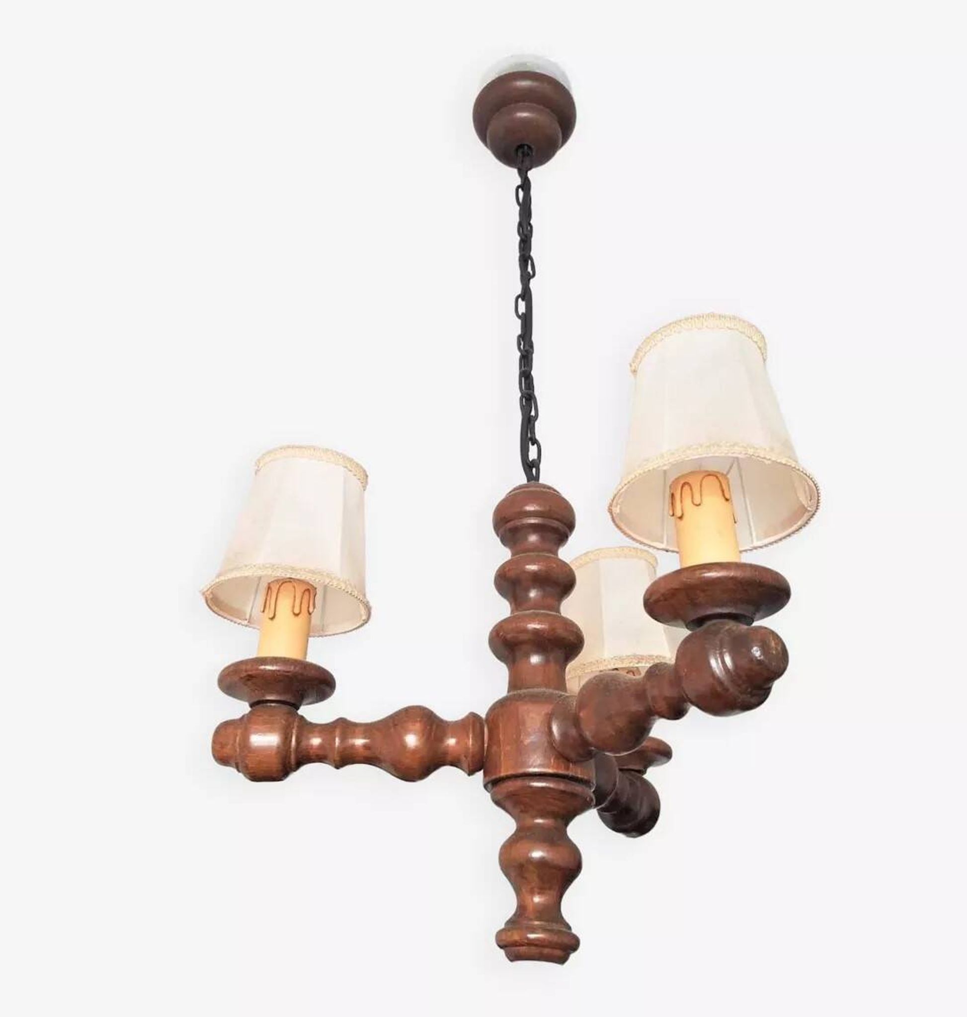 Antique wooden chandelier