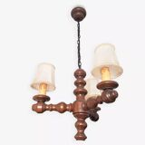 Antique wooden chandelier