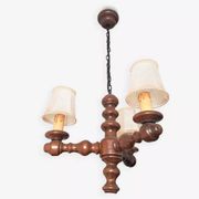 Antique wooden chandelier