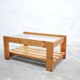 Table basse vintage en pin