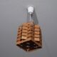 Scandinavian vintage wooden pendant lamp 1960
