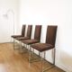 Set of 4 metal chairs and fabrics from the 80s