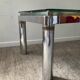 Vintage coffee table in brass and chrome metal from the 70s