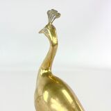 Brass peacock, mid-century