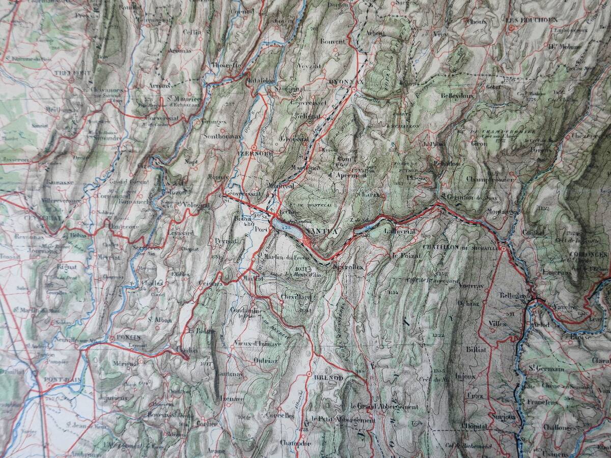 Old map of Geneva, Lausanne, Thonon, Nantua, Annecy.