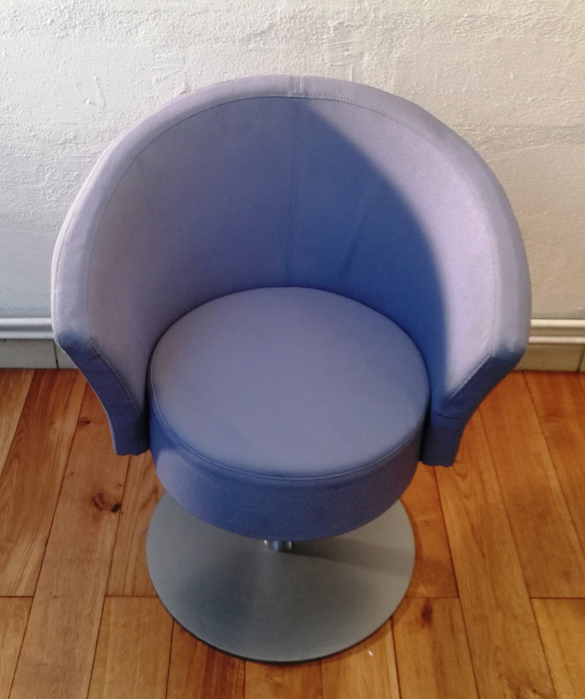 Fabric tulip armchair