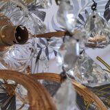 Bronze cage chandelier and crystal grapevines