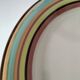 4 large graphic plates with multicoloured stripes – 26 cm