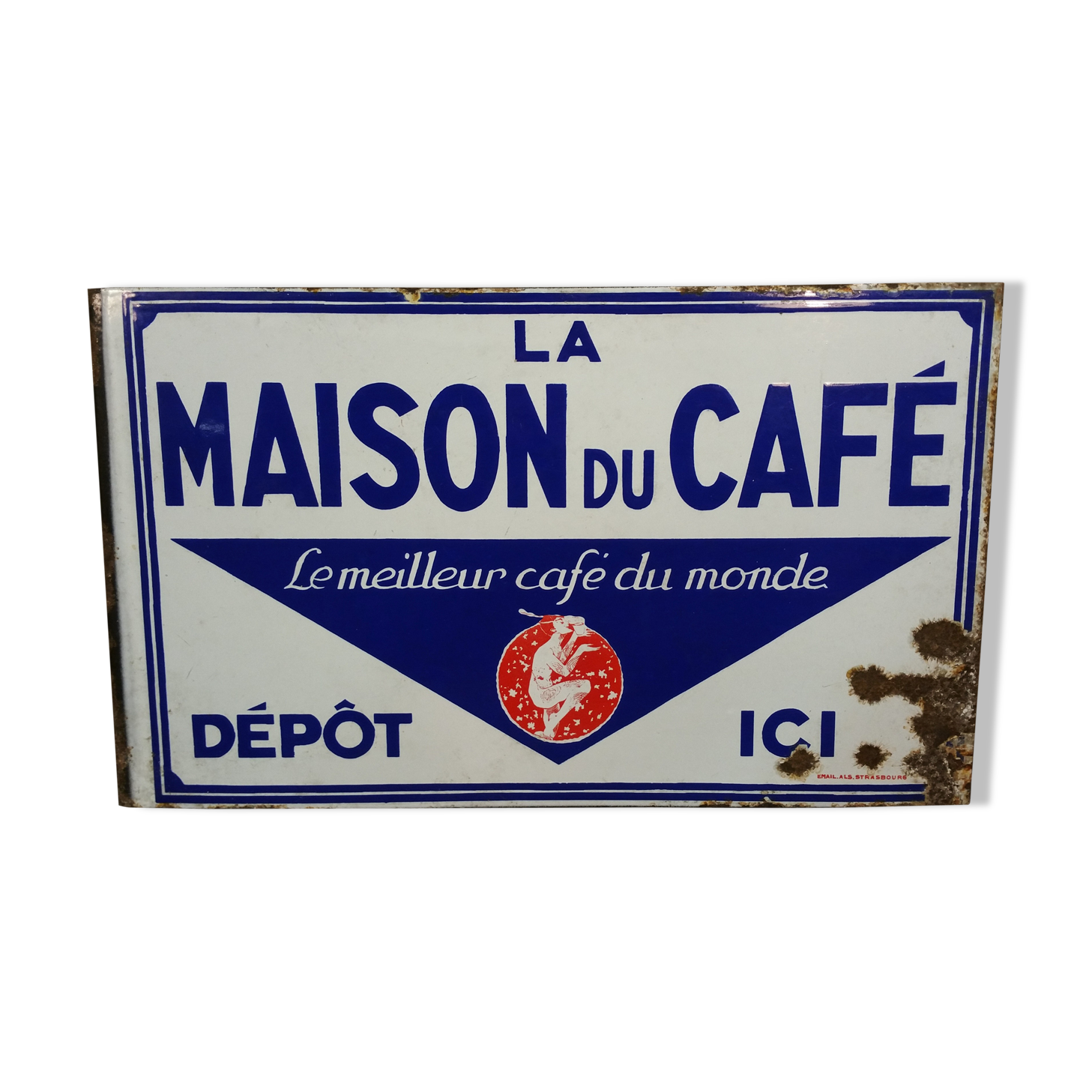Plaque émaillé La Maison du Café