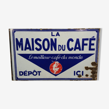 Plaque émaillé La Maison du Café