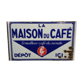 Enamelled plate at the coffee house