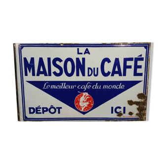 Plaque émaillé La Maison du Café