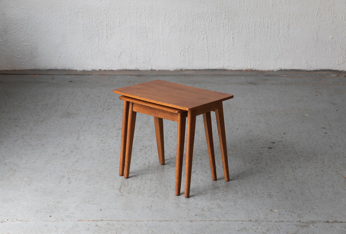 Set of nesting tables in teak, Dutch design, 1960’s