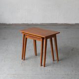 Set of nesting tables in teak, Dutch design, 1960’s
