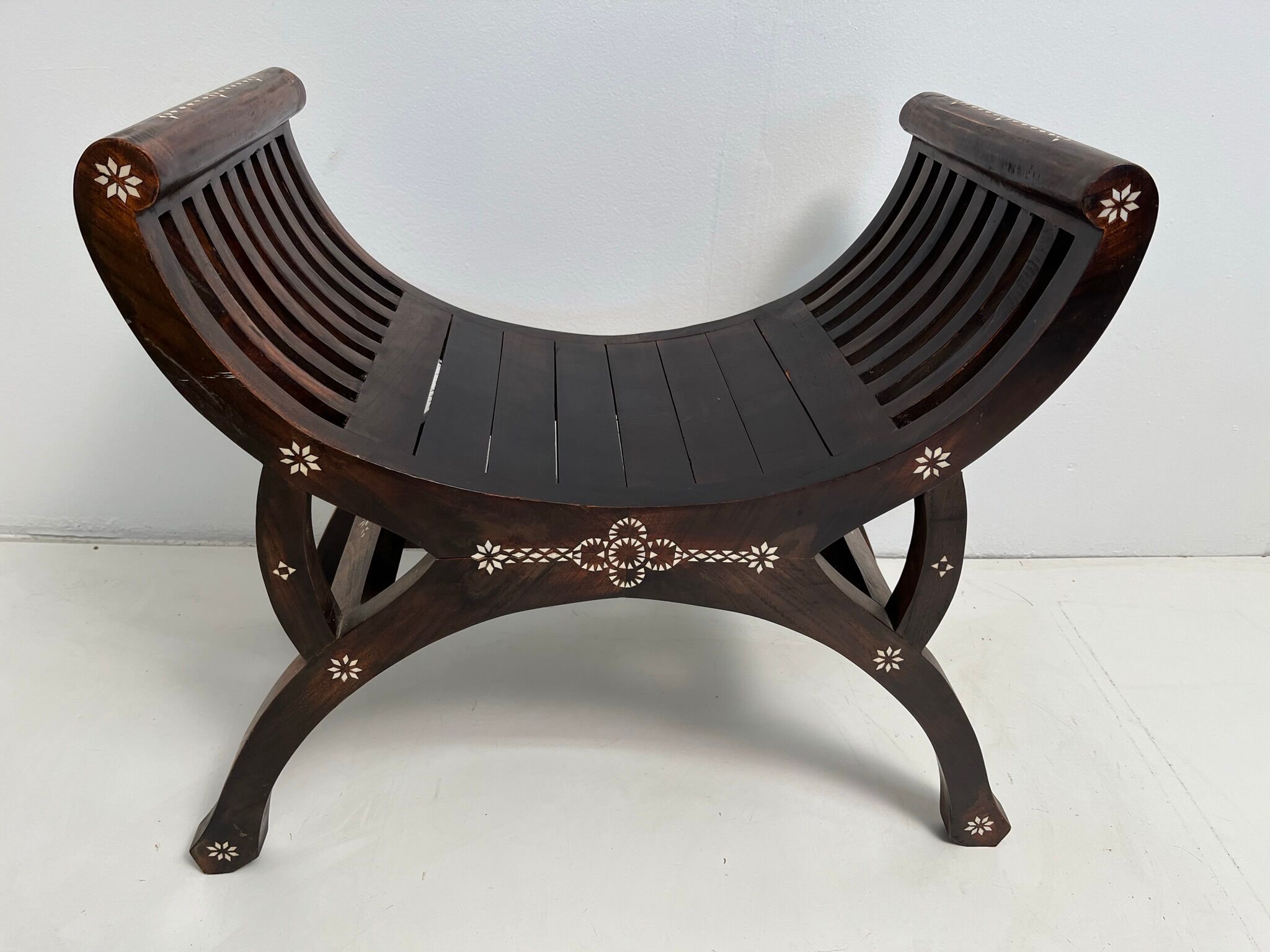 Vintage exotic curule seat
