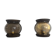 Pair of bronze and glass wall lights from the mid-century, 1960, Italy.