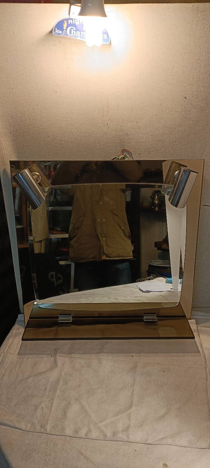 Glace salle de bain vintage