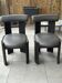 Set of 2 TAHANAN chairs in solid wood and leather, handmade Philippine design.