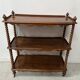 Napoleon III console table with three shelves in mahogany and veneer, 19th century