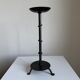 Vintage Brutalist Candle Holder In Anthracite Metal