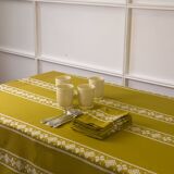 Basque pattern tablecloth, mustard