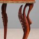 Small antique coffee table made of fruitwood and rosewood, 20th century.