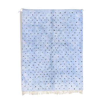 Tapis marocain moderne bleu