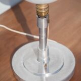 Art Deco Mazda lamp in opaline and chromed metal