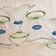 Set of 4 vintage glass ice cream bowls.