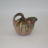 Gilbert Méténier flamed sandstone pitcher with metallic reflections
