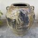 Large ancient jar in glazed terracotta