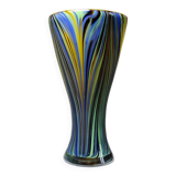 Missoni Murano "Peacock Feather" multi-colored vase from the 70s-80s