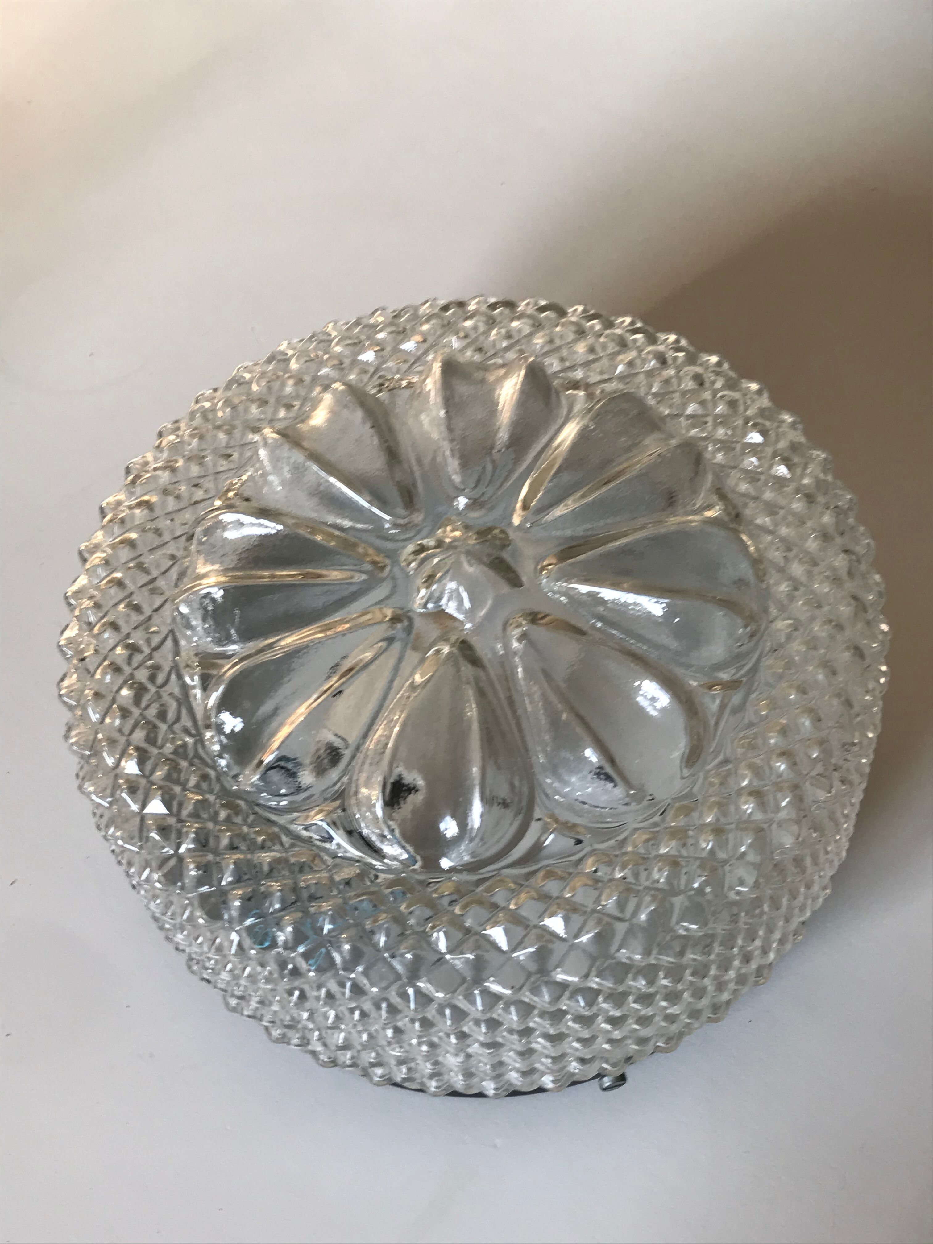 Vintage moulded glass ceiling light