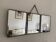 Miroir vintage 1950 triptyque barbier simili lézard noir coiffeur - 27 x 67