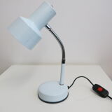 White metal articulated desk lamp