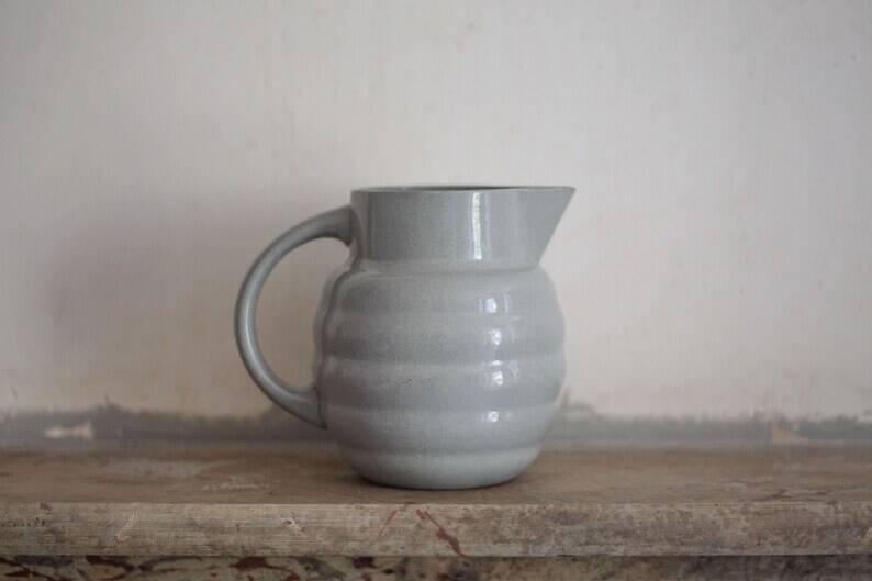 Ceramic pitcher Digoin, Art Deco pitcher, jug, kitchen, collection, pitcher