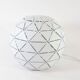 Modernist table lamp vintage white metal sphere 90s