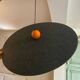 Designer chandelier, metal and soundproofing felt
