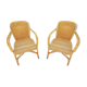 Paire de fauteuils en rotin 1970