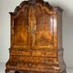 Dutch burr walnut cabinet ca. 1740