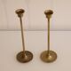 Pair of Scandinavian brass candle holders 1960