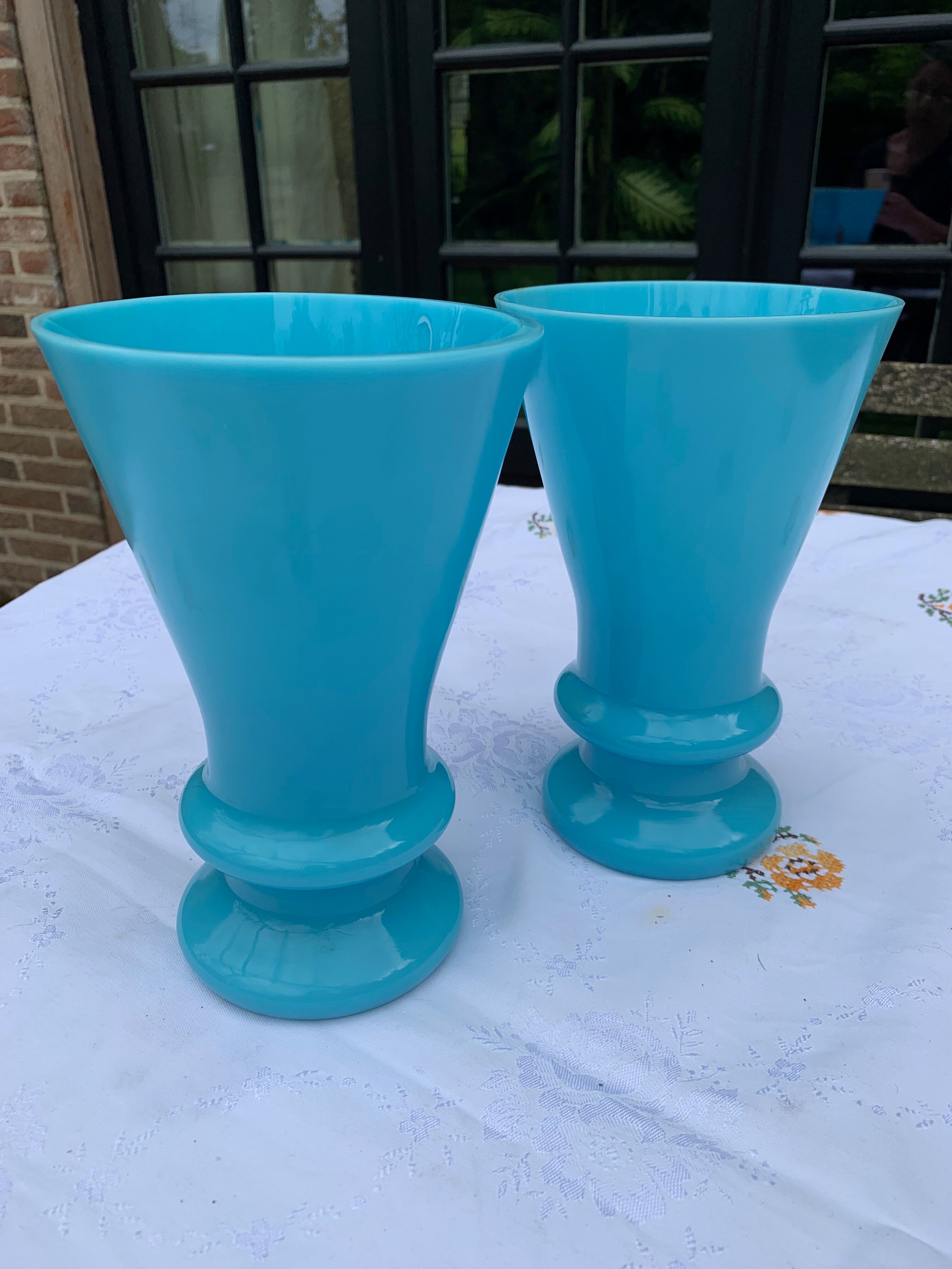 Pair of opaline vases